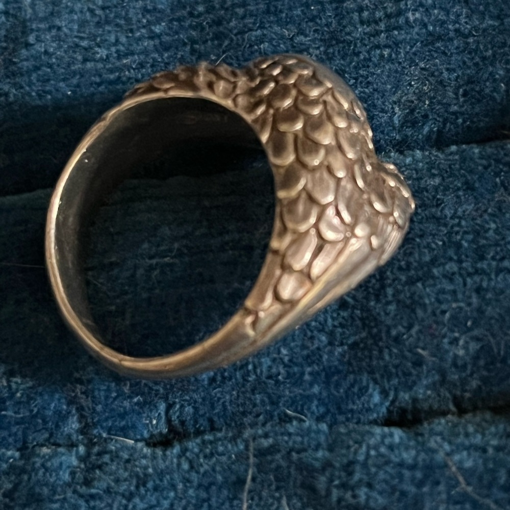 VINTAGE STERLING SILVER EAGLE RING - Picture 6 of 8